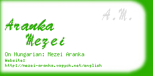 aranka mezei business card
